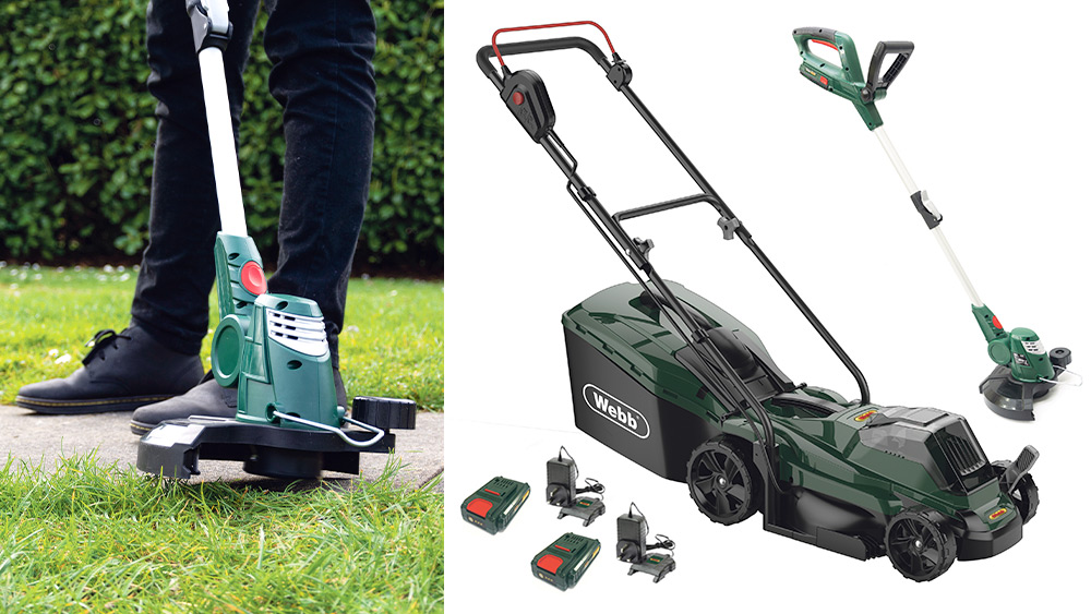 Win a Webb lawnmower, line trimmer and accessories, Worth over £249!