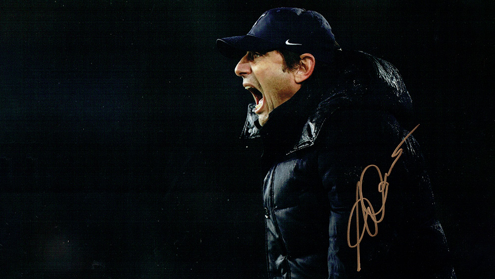 Win an exclusive photograph signed by Tottenham Hotspur manager Antonio Conte, Worth over £69!
