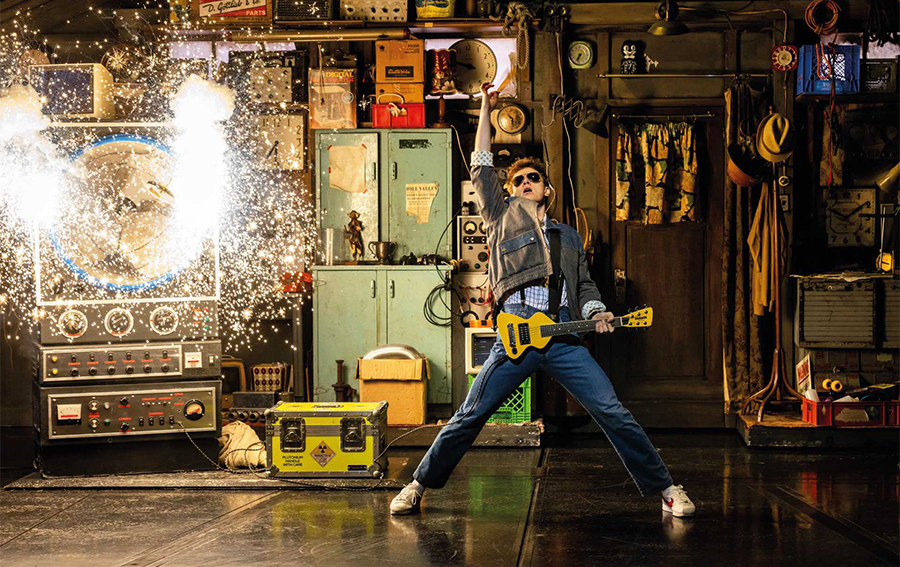 Ben Joyce performing as Marty McFly in the Back to the Future musical