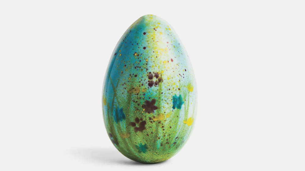 Hand-Painted Meadow Easter Egg