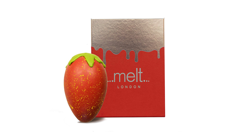 Melt Chocolate strawberry Easter egg