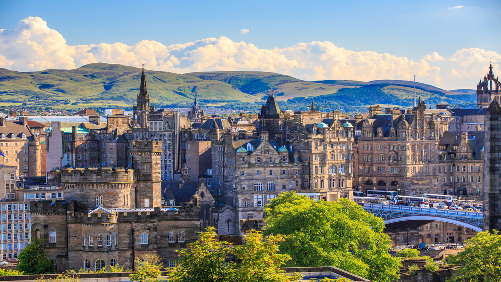 An aerial view of Edinburgh