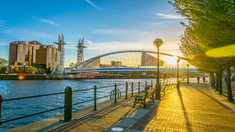 a sun kissed view of the Manchester sea front