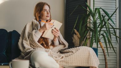 Woman writing a journal